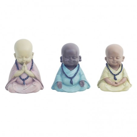 Bouddhas en méditation et en prière comprend 3 unités de figurines de bouddhas Collection orientale