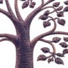 ORIGEN  ornement d'arbre de vie rond en métal gris, décoration d'intérieur, 30x30x1cm