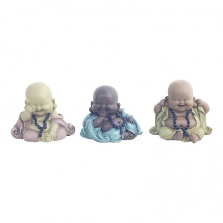 Laughing Buddha Figures comprend 3 unités de figurines de bouddhas Collection orientale