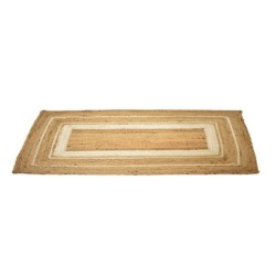 Tapis rectangulaire en jute tressé marron ORIGEN Home Decor 1x120x70cm