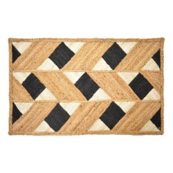ORIGEN Home Decor Tapis Rectangulaire en Jute Tressé Marron - 1x120x70cm
