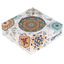 ORIGEN Home Decor Mandala Dessous de Verre 4U Gris Rond - Lot de 4 - Idéal pour la Décoration de Cuisine Vintage -