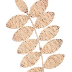 ORIGEN Home Decor Décoration Murale Feuille Photos - Décoration Murale de Jardin Marron 68x27x1cm