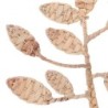 ORIGIN Home Decor Ornement mural Feuille à carreaux | Ornement Mural de Jardin Marron - 37x32x1cm