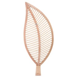 ORIGIN Home Decor Ornement mural Feuille à carreaux | Ornement Mural de Jardin Marron - 70x28x2cm