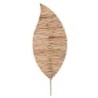 ORIGIN Home Decor Ornement mural Feuille à carreaux | Ornement Mural de Jardin Marron - 67x22x1cm