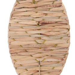 ORIGIN Home Decor Ornement mural Feuille à carreaux | Ornement Mural de Jardin Marron - 67x22x1cm