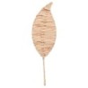 ORIGIN Home Decor Ornement mural Feuille à carreaux | Ornement Mural de Jardin Marron - 56x17x1cm