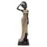 ORIGEN Home Decor Africains Africains et Éléphants Gris - Figurine Décorative en Résine 42x12x9cm