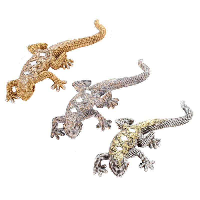 ORIGIN Home Decor Lézard 3U Animaux Figurine Lézard Gris - 5x25x11cm